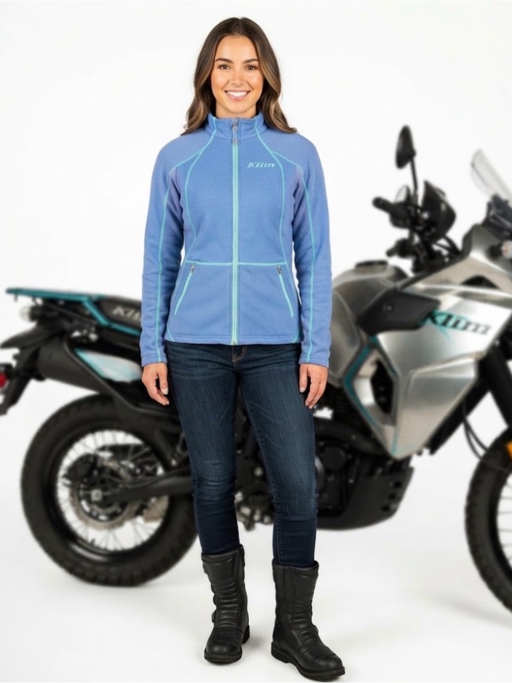 Klim Women's Blue Full-Zip Ski Fleece Jacket Large